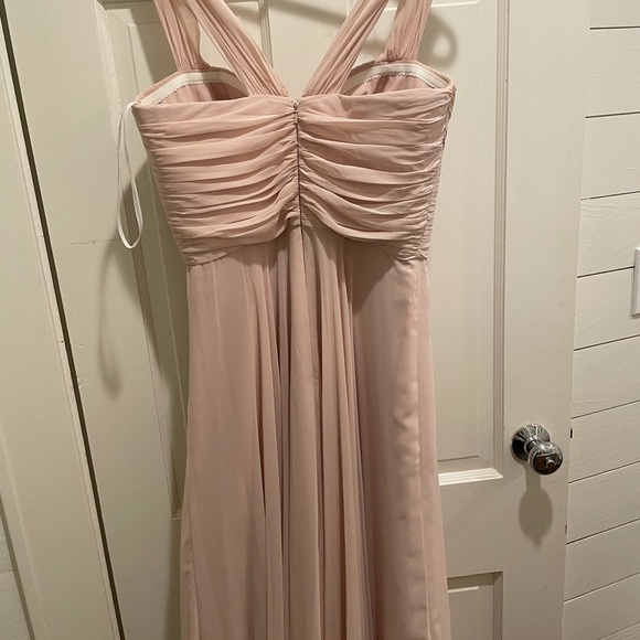 Lux chiffon off shoulder sweetheart A line Gown - Picture 3 of 6